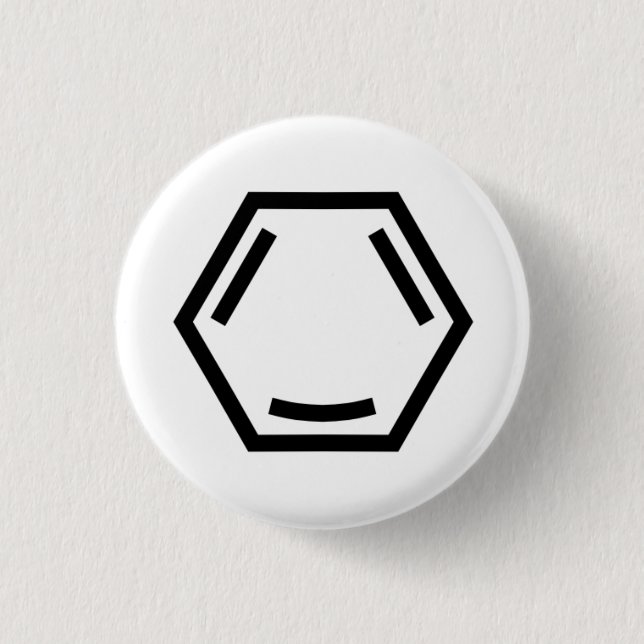 Happy Arene (single, black) 3 Cm Round Badge (Front)
