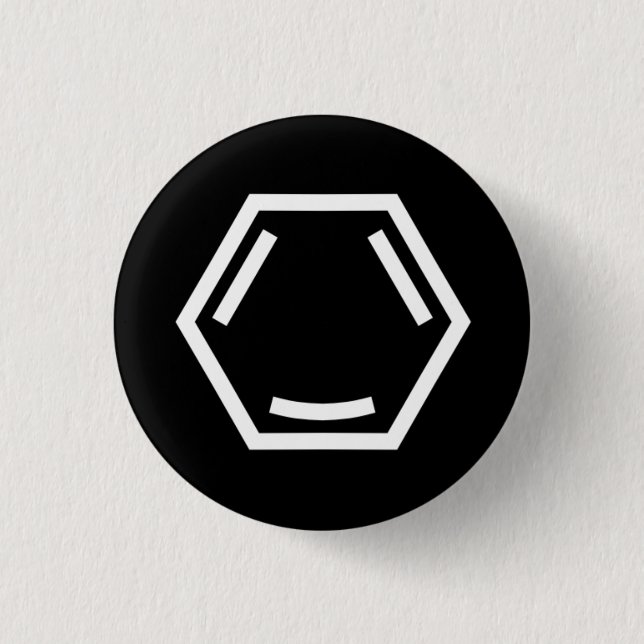 Happy Arene (single, white) 3 Cm Round Badge (Front)