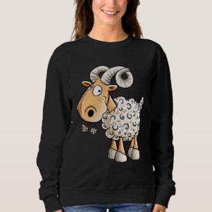 Happy Aries Sheep Zodiac Sign For Aries Sweatshirt