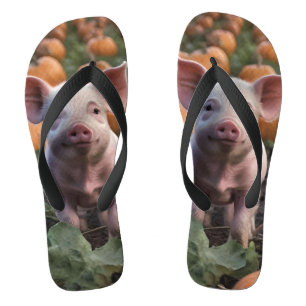 Happy As A Baby Pig In A Pumpkin Patch, Jandals