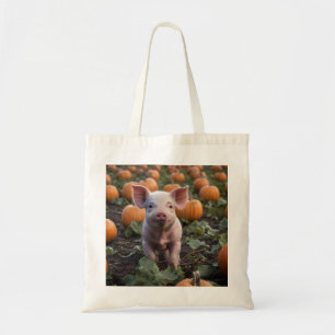 Happy As A Baby Pig In A Pumpkin Patch, Tote Bag