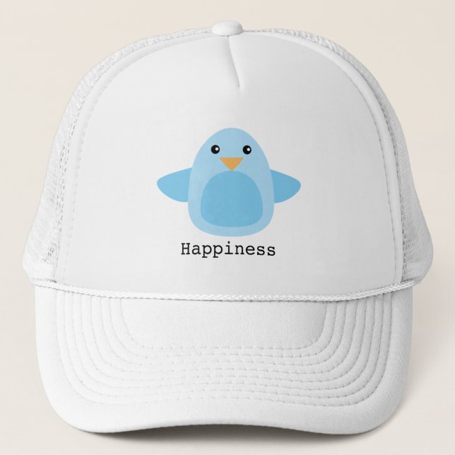 Happy as a Bluebird Trucker Hat (Front)