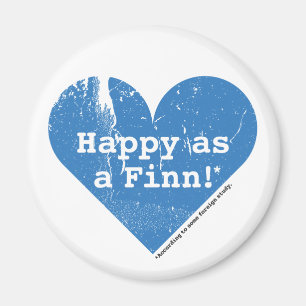 Happy as a Finn Magnet