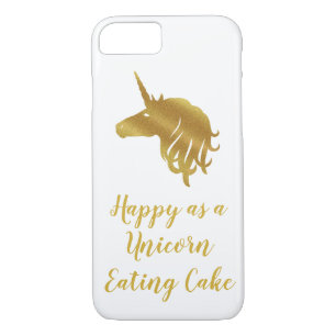 Happy as a Unicorn Eating Cake Case-Mate iPhone Case