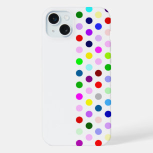 Happy As Can Be - Colourful Happy Polka Dots - iPhone 15 Plus Case