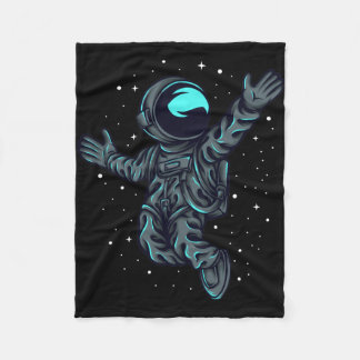 Happy Astronaut Fleece Blanket