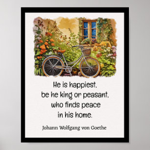 HAPPY AT HOME  Johann Wolfgang von Goethe Poster