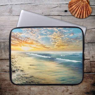 Happy at the Beach Laptop Sleeve