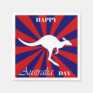 Happy Australia Day Australian Kangaroo Napkin