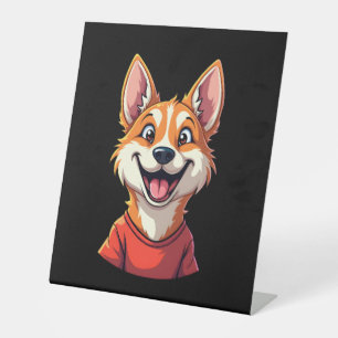 Happy Australian Cattle Dog Tank Top Pedestal Sign