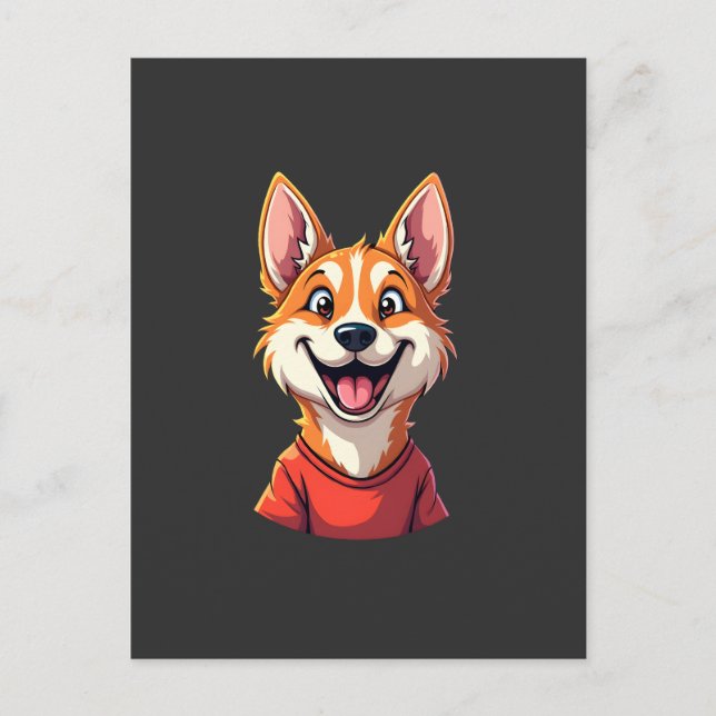 Happy Australian Cattle Dog Tank Top Postcard (Front)
