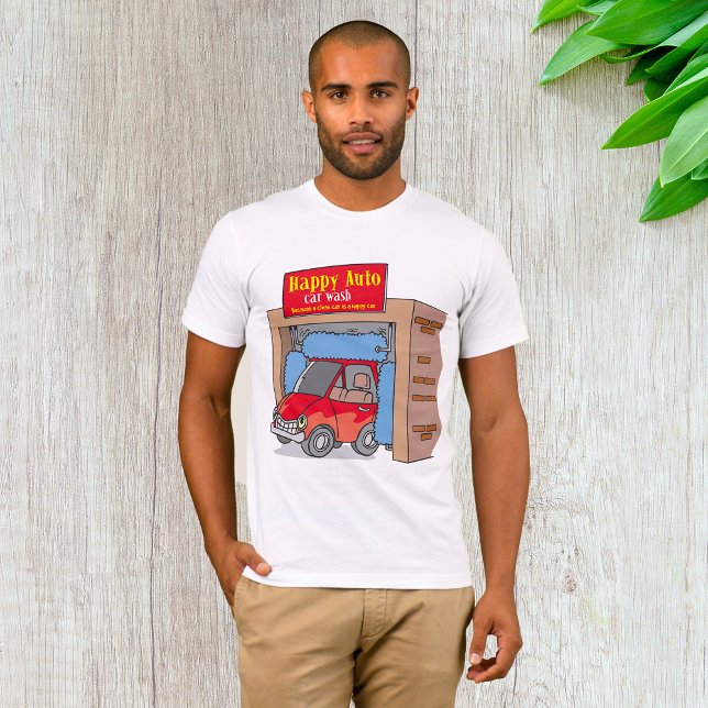 Happy Auto Car Wash Mens T-Shirt (Creator Uploaded)