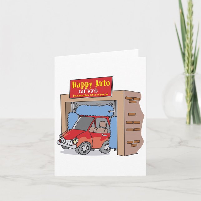 Happy Auto Car Wash Note Cards (Creator Uploaded)