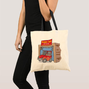 Happy Auto Car Wash Tote Bag