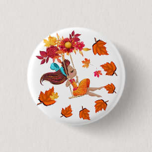 Happy Autumn 3 Cm Round Badge