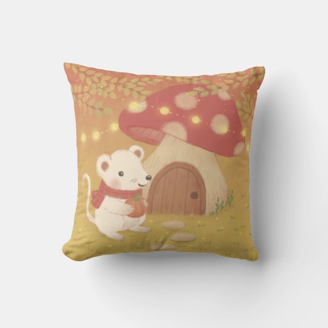 Happy Autumn Days with Mouse Cushion (Front)