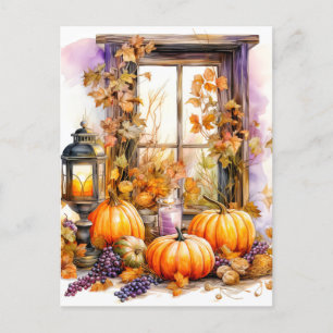 Happy Autumn   Enjoy the Fall Weather Postcard