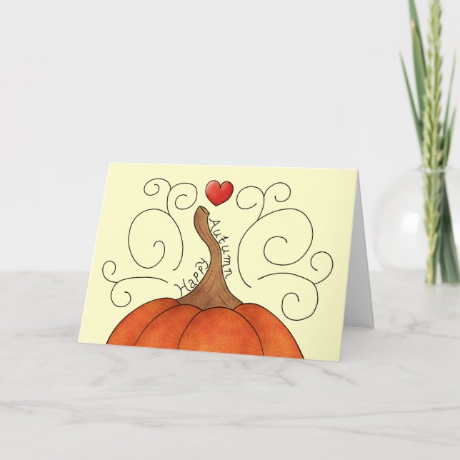 Happy Autumn Holiday Card (Front)