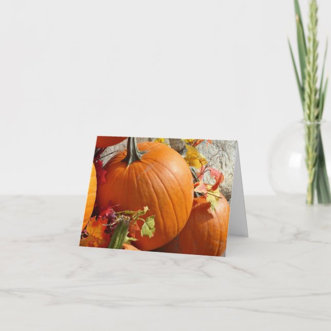 Happy Autumn Pumpkins Card (Front)