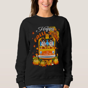Happy Autumn Y'all Thanksgiving St Bernards On Fal Sweatshirt