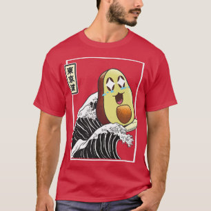 Happy Avocado Surfing Japan Kanagawa Wave Kawaii A T-Shirt