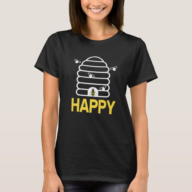 HAPPY Awesome Bee  Designs  Present T-Shirt (Front)