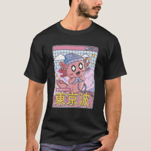 Happy Axolotl Gaming Vaporwave Aesthetic Kawaii Ga T-Shirt