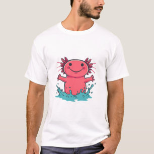 Happy Axolotl In Water Splash T-Shirt