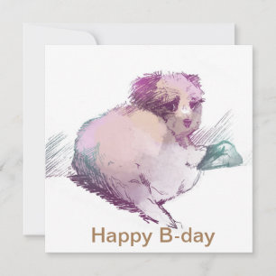 Happy B-day birthday puppy Holiday Card