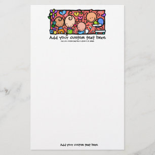 Happy Babies colourful custom stationery