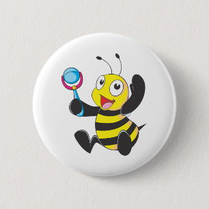 Happy Baby Bee 6 Cm Round Badge