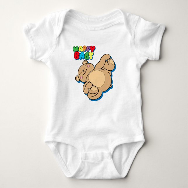Happy Baby by Yoga Teddy Bear Bodysuit (Front)
