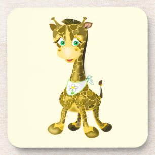 Happy Baby Giraffe - Painting - Your Colours / tex Coaster