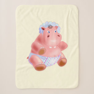Happy Baby Hippo Sherpa Blanket