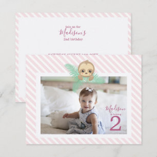 Happy Baby Sloth 2nd Birthday Party Invitation