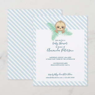 Happy Baby Sloth Baby Shower Invitation