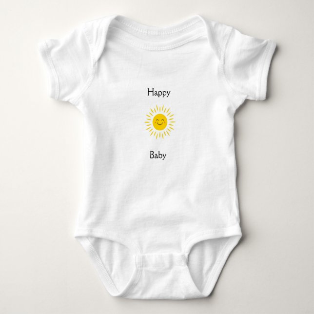 Happy Baby Smiling Sun One Piece Bodysuit (Front)