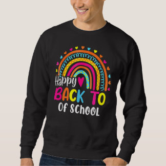Happy Back To Of School Colourful Rainbow Heart Gi Sweatshirt