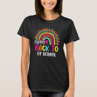 Happy Back To Of School Colourful Rainbow Heart Gi