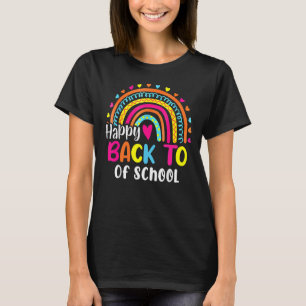 Happy Back To Of School Colourful Rainbow Heart Gi T-Shirt