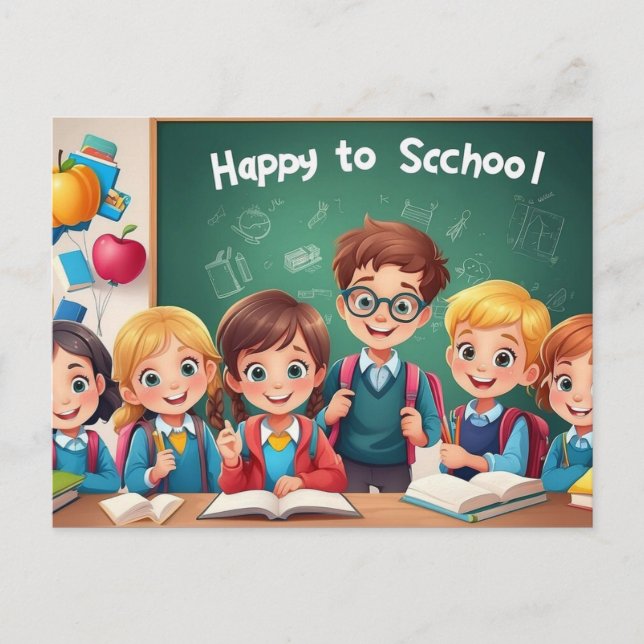 Happy back to school postcard (Front)