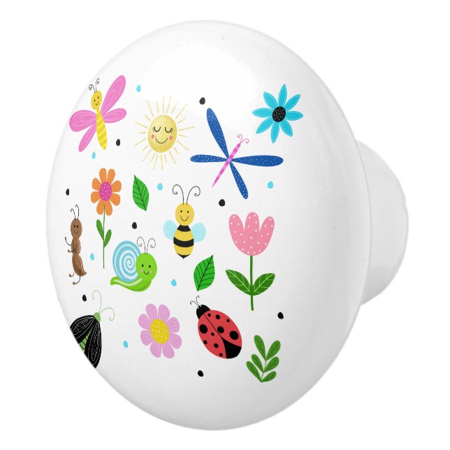 Happy Backyard Critters Ceramic Knob (Right)