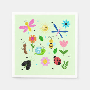 Happy Backyard Critters Napkin