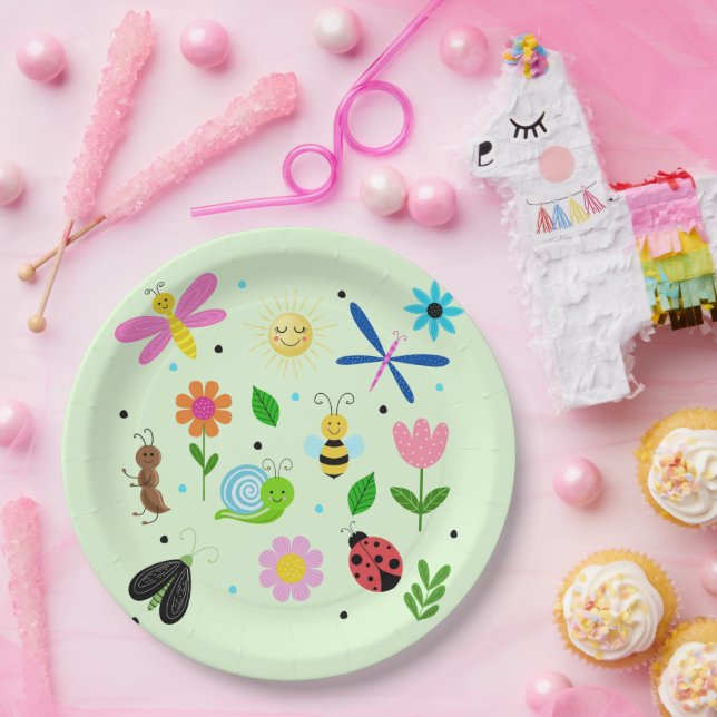 Happy Backyard Critters Paper Plate (Party)