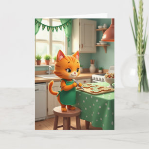 Happy Baking Cat Card