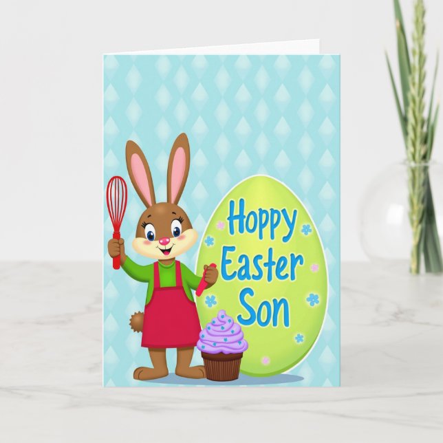 Happy Baking Rabbit Card (Front)