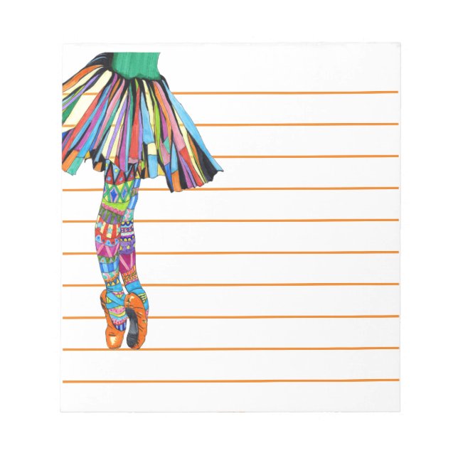 Happy Ballerina Notepad (Front)