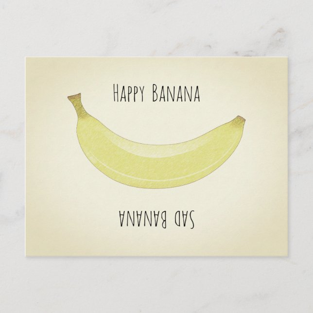 Happy banana - sad banana postcard (Front)