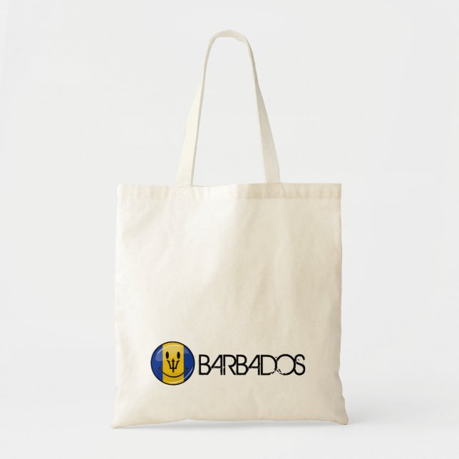 Happy Barbados Flag Tote Bag (Front)