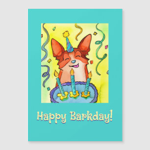 Happy Barkday! Corgi Birthday Card